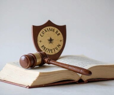 Verbraucherschutz Symbolik mit Gesetzbuch